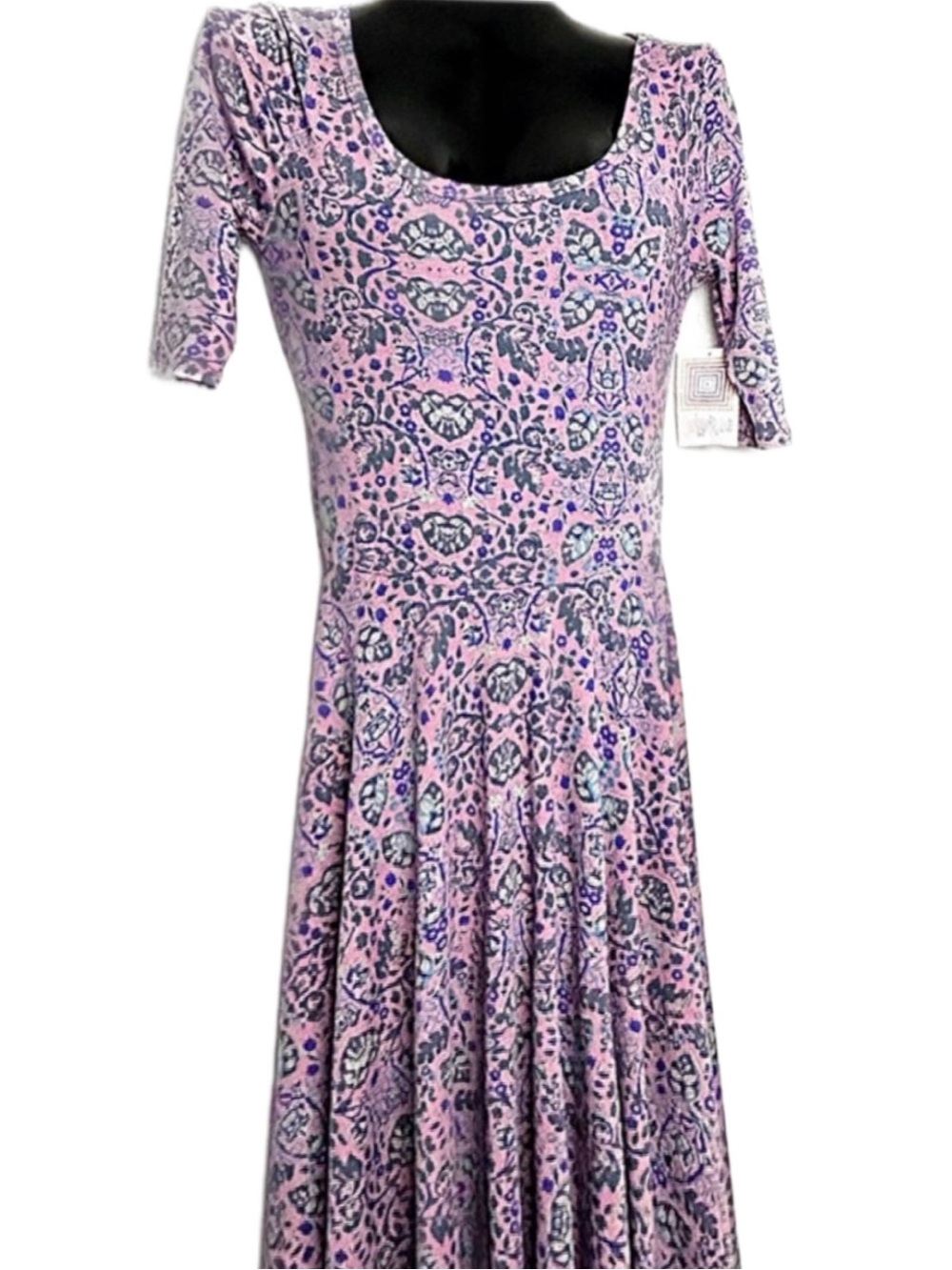 Lula Roe Purple and Pink Patterned Dress *NWT*